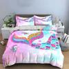 "Mermaid Tail Themed Set Decoration" Bedding Set with 1 Duvet Cover 2 Pillowcases Single Double King Queen, Gift