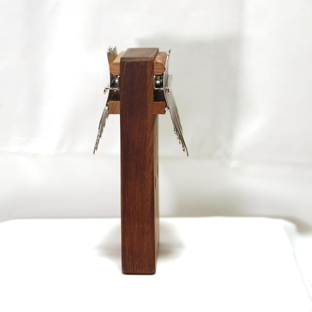 34-key Chromatic Kalimba, Double-sided (C Major On the Front and B Major On the Back), Solid Wood, 13cm X 18.5cm