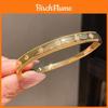 Bracelet Géométrique Vintage en Cuivre Avec Plaqué Or 18 Carats Et Zircone Pour Bijoux de Mode Féminins