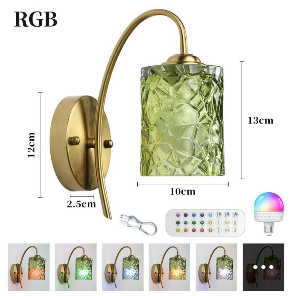 360° Adjustable LED Wall Light Starry Glass Shade Rotatable Wall Light  Home Decor