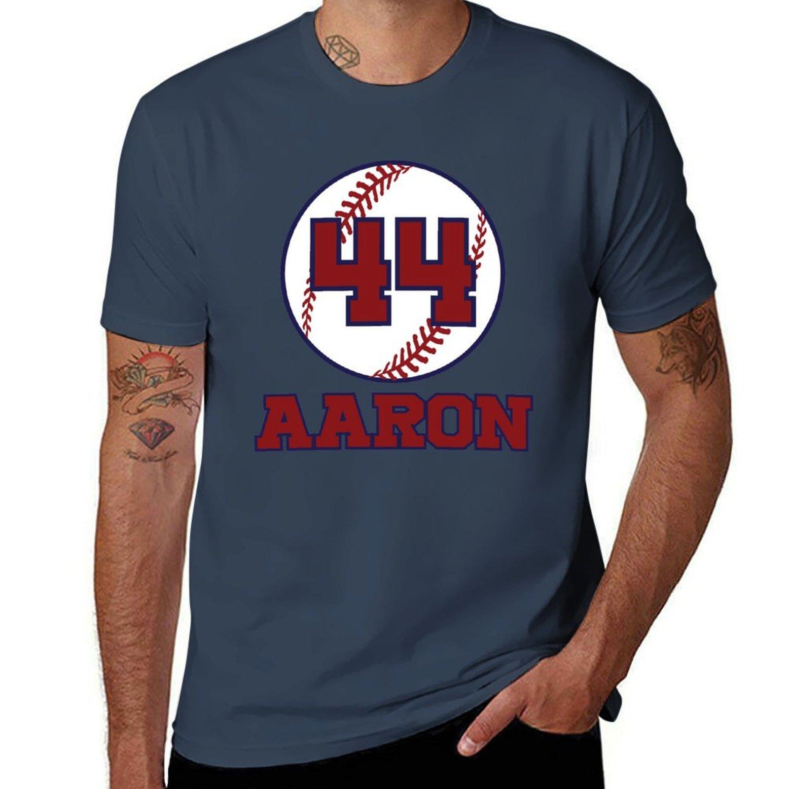 Hank Aaron Tshirt Daily Wear Plain Short Sleeve Shirt S