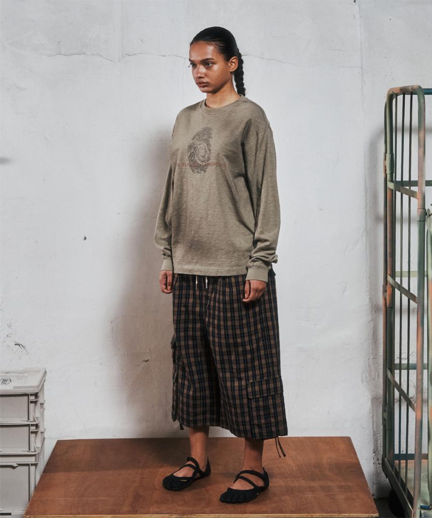 THEVINYLHOUSE Fingerprint Slub Ls Tee Olive
