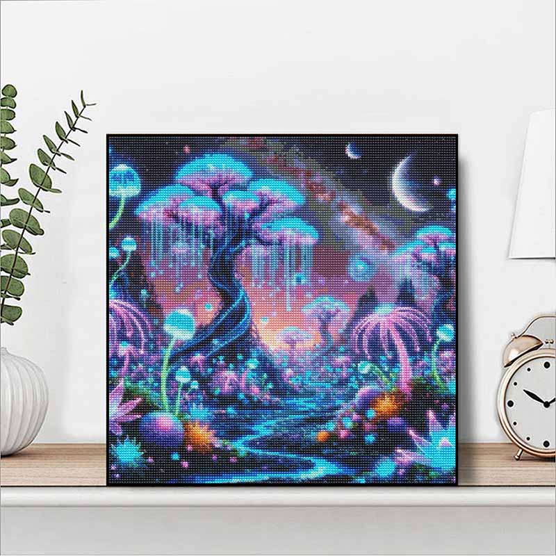 Fantasy DIY Diamond Painting Kit with Colorful Rhinestones Sparkling Craft Canvas for Adults Home Decor and Relaxing Hobby