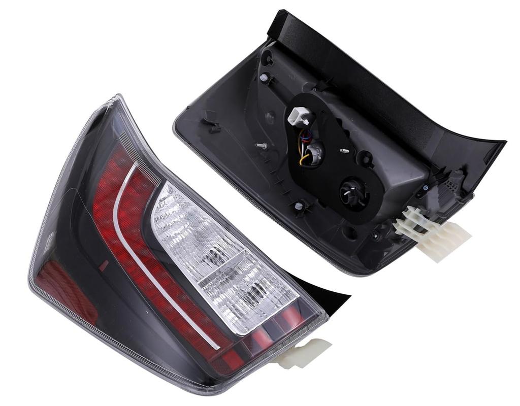 30 Series Prius Tail Turn and Backup Lights Left and Right Late US Fits and Late North American Aftermarket Parts Lights, Signals, (Inner Black, Set)