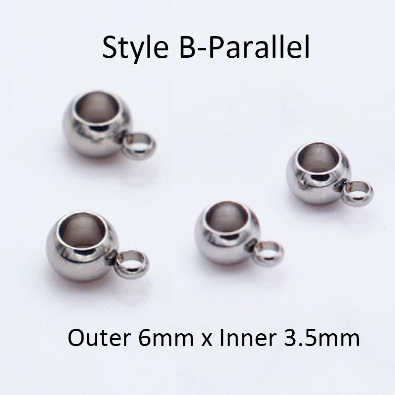 10pcs Gold Color Stainless Steel Spacer Beads Pendant Charms Clasps Bail Beads for Bracelet Necklace DIY Jewelry Making Findings