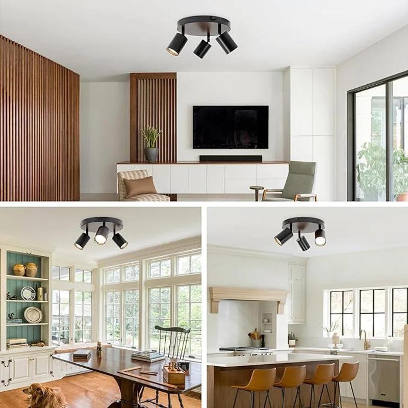 LED-Pendelleuchte, Kronleuchter, LED-Schienenstrahler für Schlafzimmer, Flur, Küche, LED-Deckenleuchte, GU10-Glühbirne, Ersatzbeleuchtung