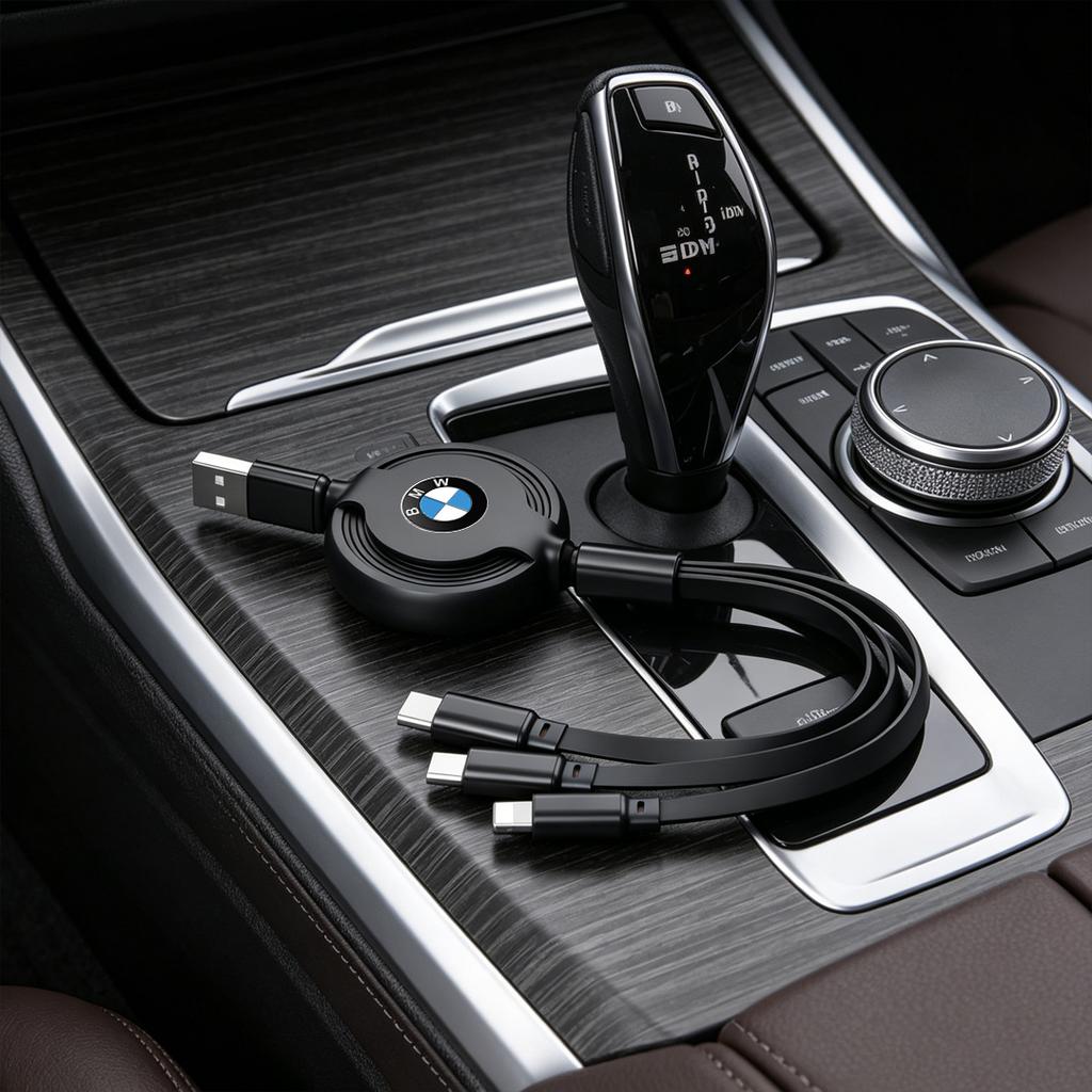 3 in 1 USB Cable Multi Fast Charging Charger Micro Type-C For BMW X1 X2 X3 X5 X4 X6 X7 G30 G20 G32 G11 G12 F40 F30 F20 Stickers AP9