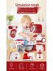 Children's Educational Play Kitchen Set with Electric Appliances and Tableware