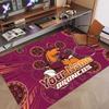 Custom Rug Brisbane Broncos Pattern Print Name Text Soft Non‑Slip Floor Carpet for Home Indoor Decoration