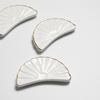 Goldrimshell Ceramic Spoon Rest
