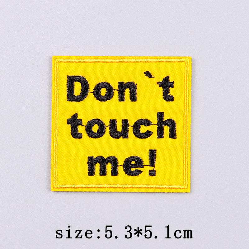 Warning Embroidery Patch Iron On Patches For Clothing Danger Prohibit Sign Embroidered Patches For Clothes Nuclear Marker Badges