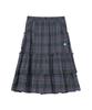 BAUF Frill Pocket Check Skirt [Purple]