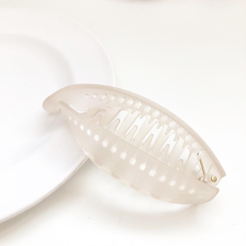 Pferdeschwanzhalter Haarklammern verdicken transparent Gummilack Acryl Bananen Haarspangen Zubehör rutschfeste Zähne Klemmen Haarnadel