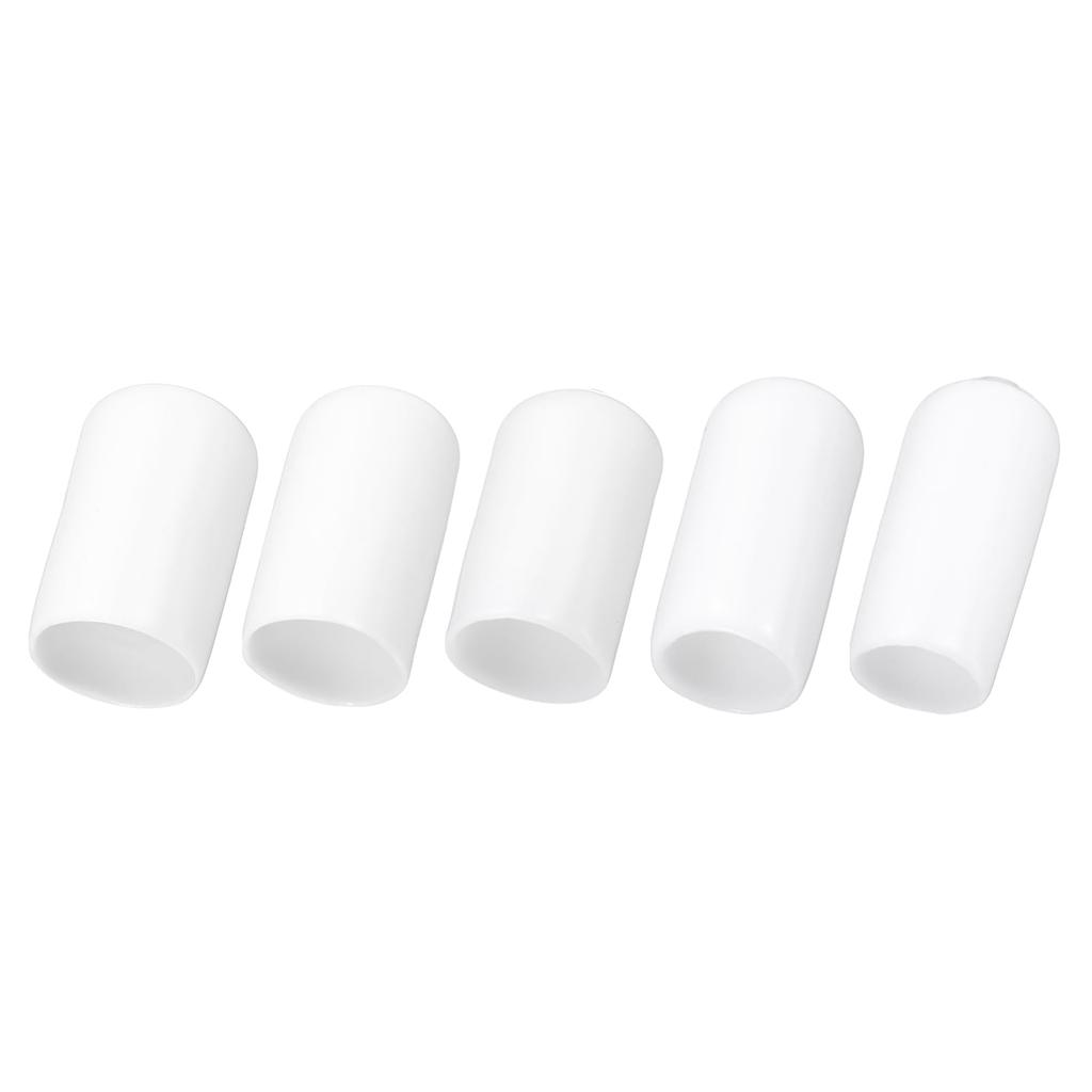 uxcell 50pcs Round Rubber End Caps Protection Caps 12mm 13mm 14mm 15mm 16mm White Screw Cover Protective Caps