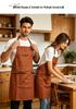 Waterproof Retro Leather Apron - Cross-Border Neck Hanging Waist Apron for Barber Workwear