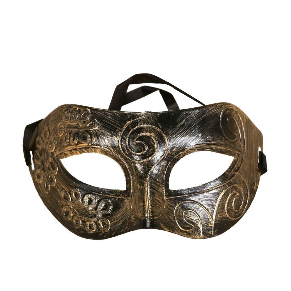 Retro Half-Face Party Masks Antique Silver Gold Burnished Finish Masquerade Mask Carnival Mask Unisex