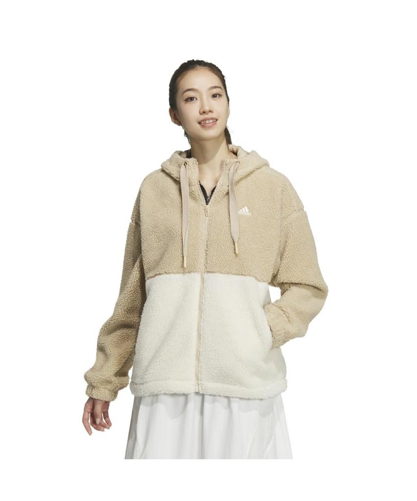 Adidas Fleece Boa FZ Jacket KTX42 Magic Beige Size S Must-Have Women's (JG3807)