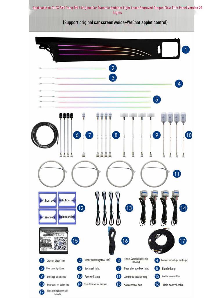 BYD Tang DM-i/EV Colorful Dynamic Ambient Car Interior Lighting