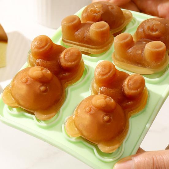 Ice Cube Mold Bear Shape Ice Making Mold Food-Grade Flexible Silicone Ice Tray for Drinks Candy Chocolate