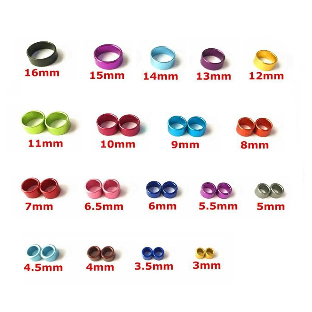 DIY Customized Aluminum Bird Foot Ring Inner Diameter 3~16mm Suitable for All Kinds of Parrots Pigeons 50 Pcs/color