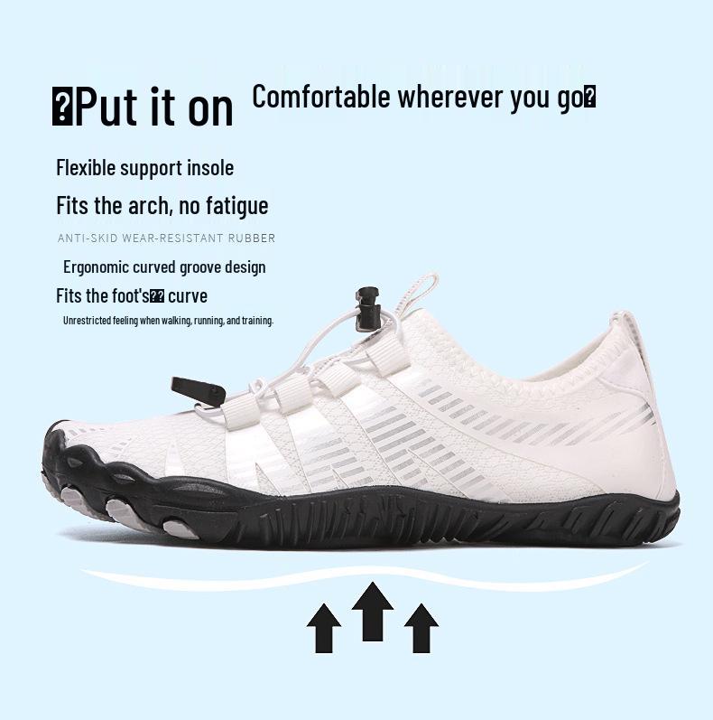 Outdoor Quick-Dry Five-Finger Water Shoes for Hiking & Swimming - Non-Slip Beach and Creek Footwear for Couples