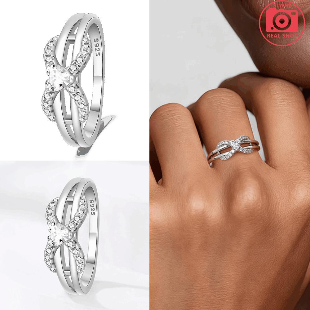 Authentic Ring copper copper Square Zirconia Ring Star Shape Lotus Ring Anniversary Delicate Fine Gift Accessory
