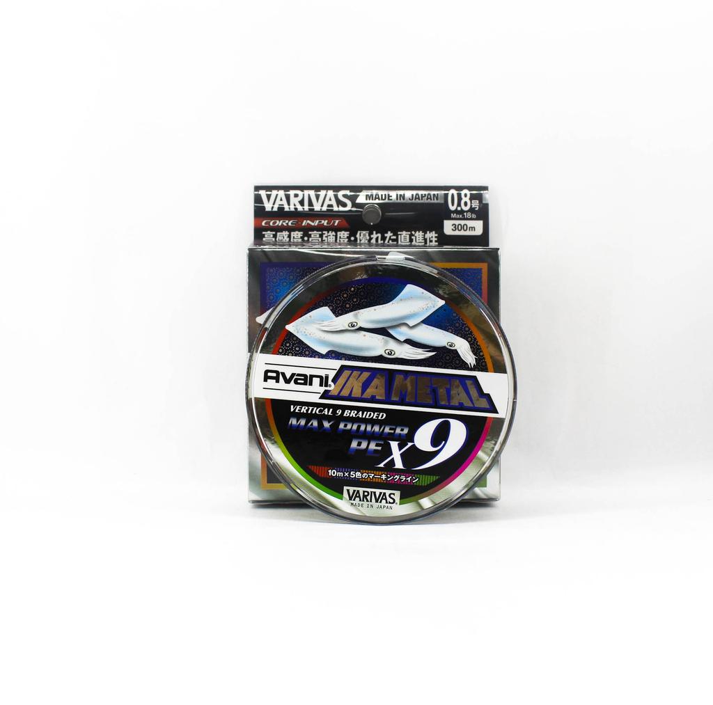 Varivas P.E. Schnur Ika Metal Max Power X9 Markierung 300m P.E. 0.8 Max 18lb (1683)