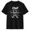 Unisex Unisex T Shirt Ow Ow Ow Funny Chronic Pain Awareness Comedy Stick Character TShirts Harajuku Summer Tees Cotton Clothing