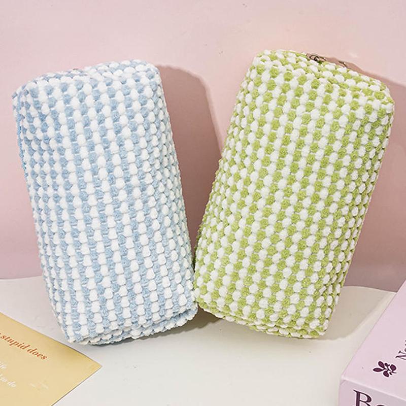 Cute Plush Makeup Bag For Women Portable Travel Commuting Large Cosmetic Bags Zipper Toiletry Bag Washing Storage Bags Pen Pouch