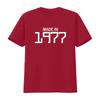 Tillverkad 1977 Födelsedagsfirande T-shirt Bomull Retro Stil vintage Tvättad Lätt designerkläder Unisex Mångsidig