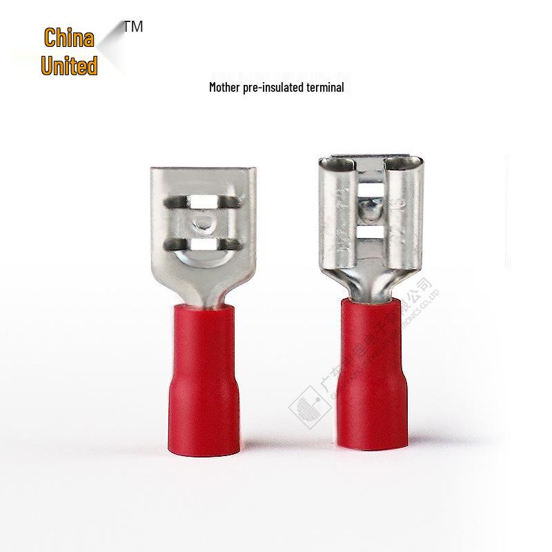 Zhonglian 6.3mm Pre-insulated Spade Quick Disconnect Terminal Connector (Male-Female Pair)