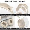 4-in-1 Protective Case Set for AirPods Max 1/2 - Clear Earcups + Silicone Headband and Earpads