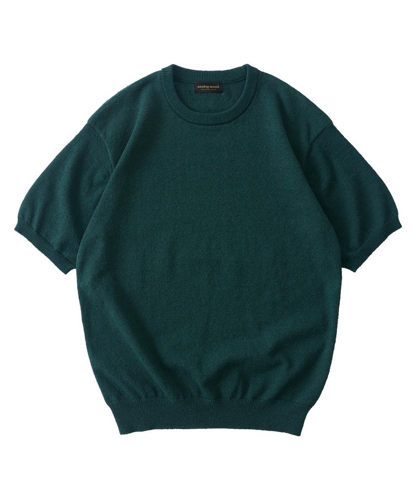 ANALOG MOOD Airy Cooling Round Short Sleeve Knit (Green)