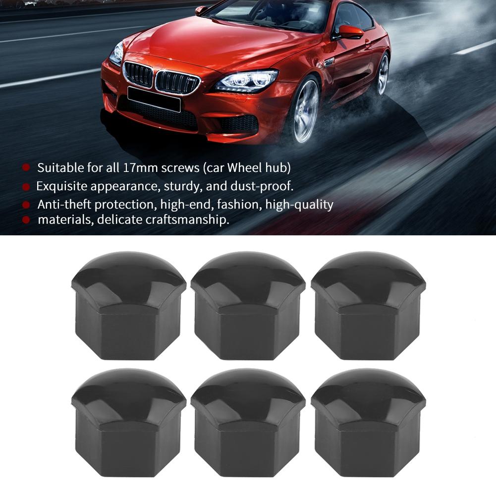 20pcs 21mm Nut Car Wheel Auto Hub Screw   Anti Theft Cover   Black