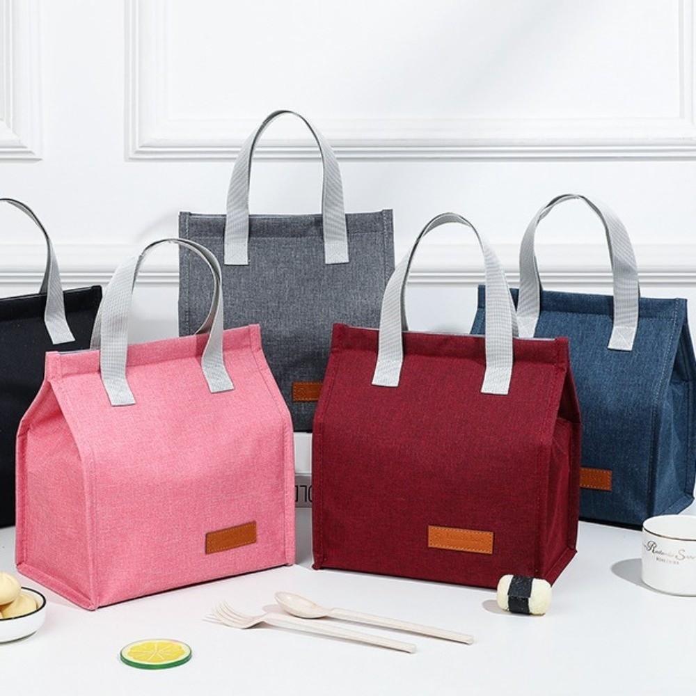 Food Bag Food Hand Bags Thermal Breakfast Organizer Tote Canvas Lunch Bag Waterproof Lunch Bag