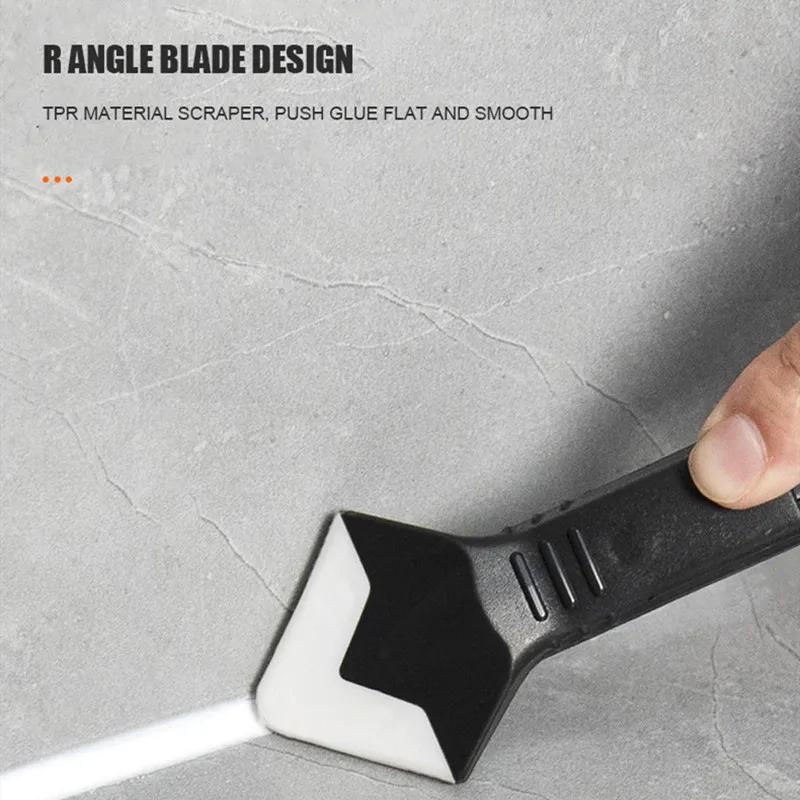 5 In 1 Silicone Spatula Window Cleaning Tool Sealant Smooth Remover Squeegee Caulk Organizer Silicon Scraper Smooth Grout Kit