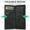 Smart Folding Portable Scientific Calculator with Solar Charging and Handwriting Pad One Touch Zero Function