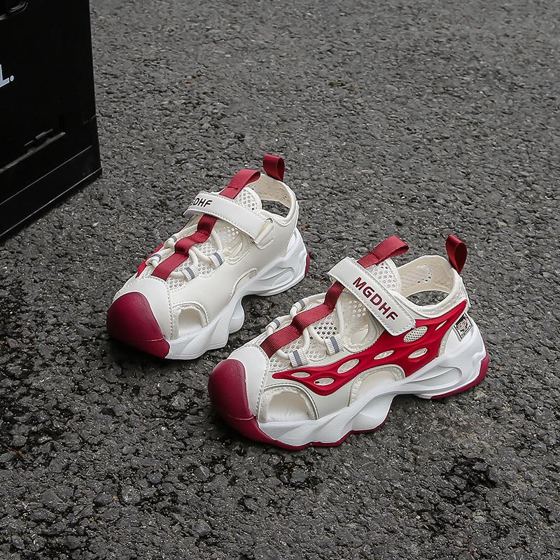 

Детская мода Четыре сезона Дышащая Повседневная обувь Детские Беговые сандалии Студенческие Девочки Трендовые Удобные Кроссовки для спортзала 26 красный