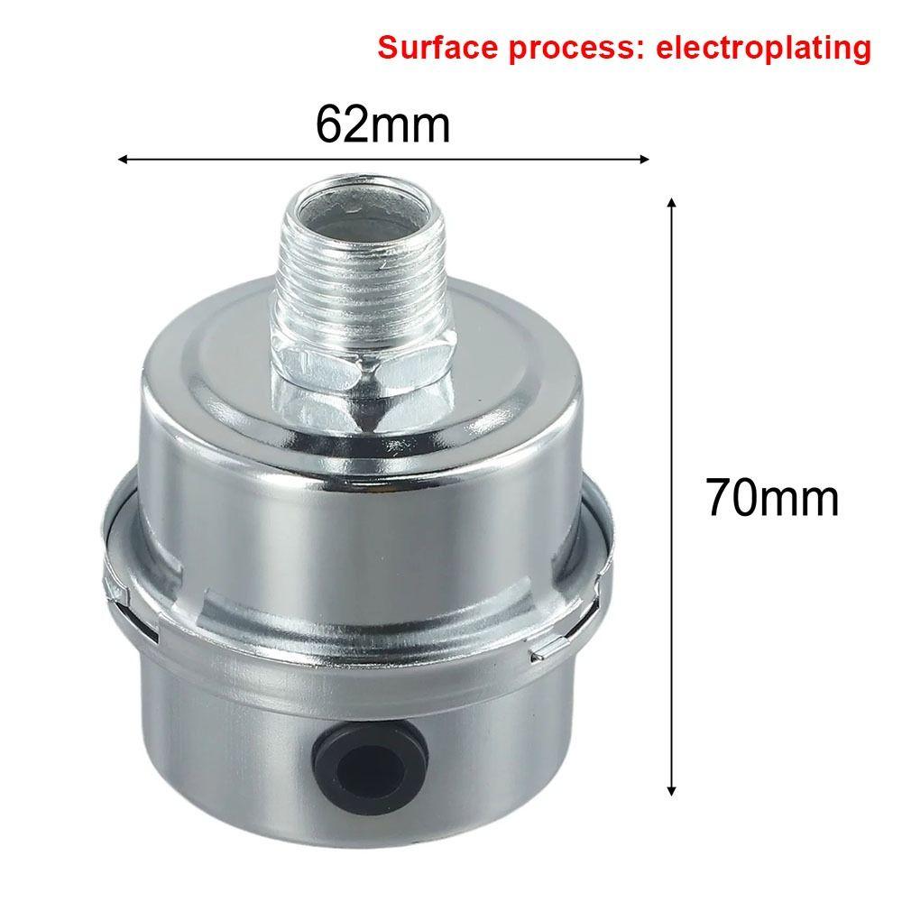 1 Stück 12,5 mm/16 mm/20 mm Luftkompressor Schalldämpfer G1/4 G3/8 G1/2 Tragbarer Geräuschfilter Metall Galvanik Luftkompressor Schalldämpfer