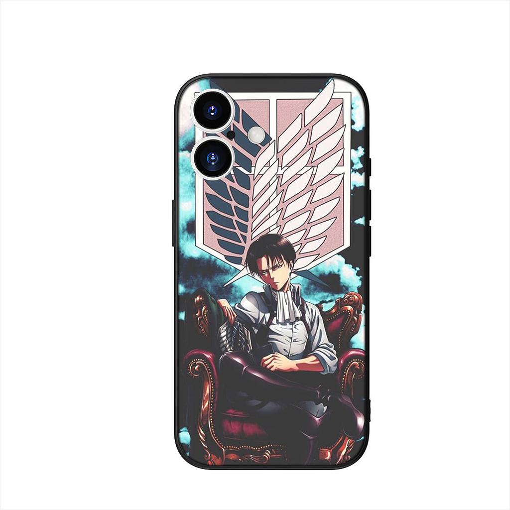 Eren Jaeger levi Attack on titan Phone Cover Case for Apple iPhone 16 15 14 Plus 13 12 Mini 17 Pro Max + 16E Air 16+ ProMax