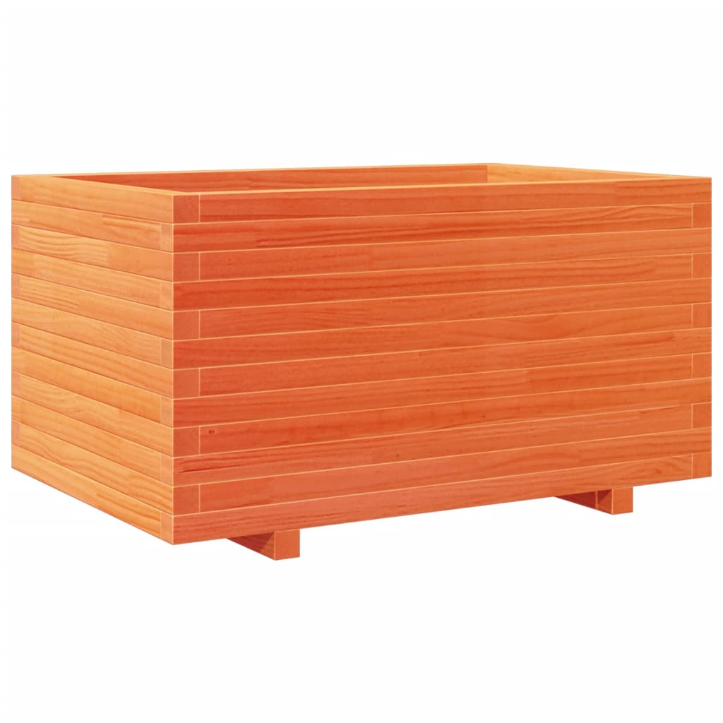 Vidaxl Garden Planter, Waxed Brown, 90X60X49.5 Cm, Pine Wood