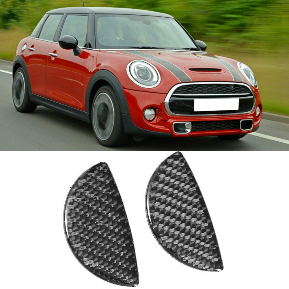 KIMISS 2pcs Car Door Handle Sticker Carbon Fiber for Mini Cooper R55 R56 R60 R61