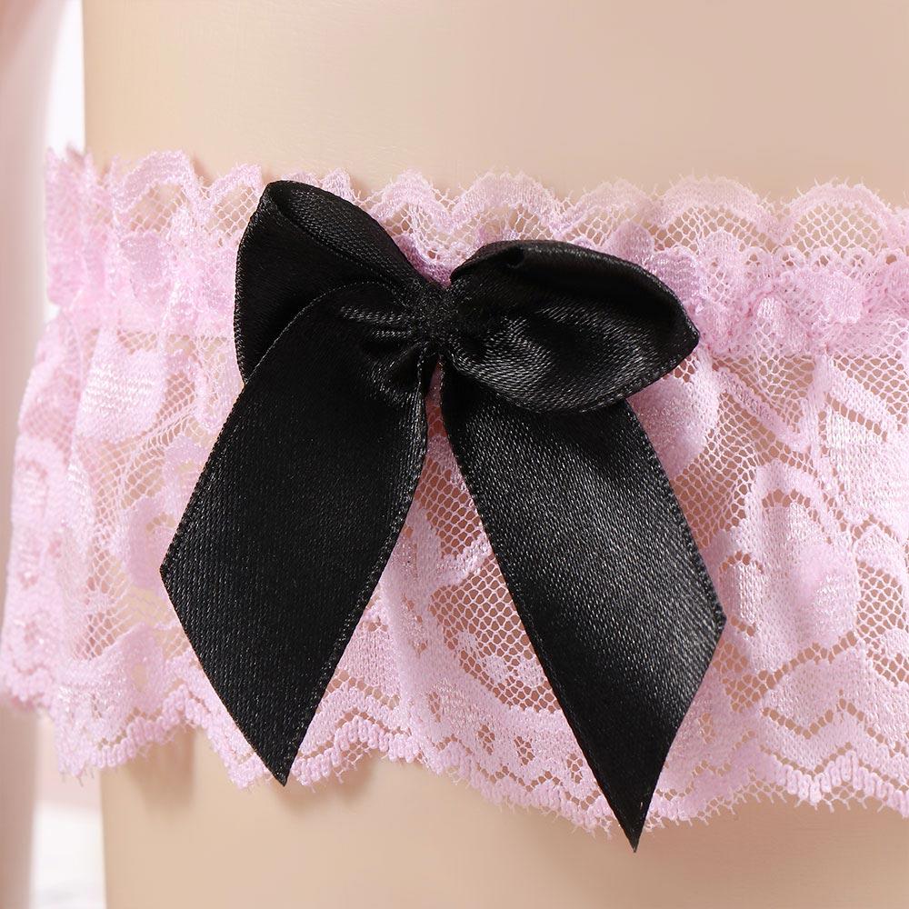Lady Party Floral Bow Cosplay Thigh Garter Belt Leg Ring Sexy Lace Bowknot