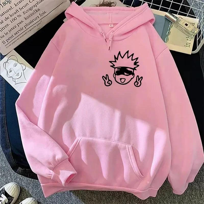 Frühling Herbst Unisex Jujutsu Kaisen Anime Hoodies Sweatshirts Große Animierte Designs Kawaii Gojo Satoru Grafik Streetwear