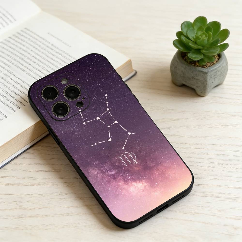 

The twelve constellations Phone Case For iPhone 17, 16,15,14,13,12,11 Plus,Pro Max, Others Soft Black Cover iPhone12PROMAX