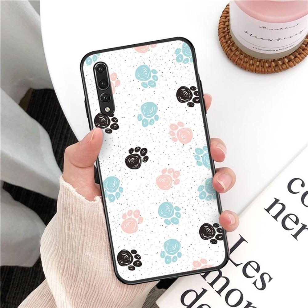 

Чехол для телефона с отпечатком лапы собаки Для Huawei P 8 9 10 20 30 40 50 Pro Lite Psmart Honor 10 lite 70 Mate 20lite Huawei P30
