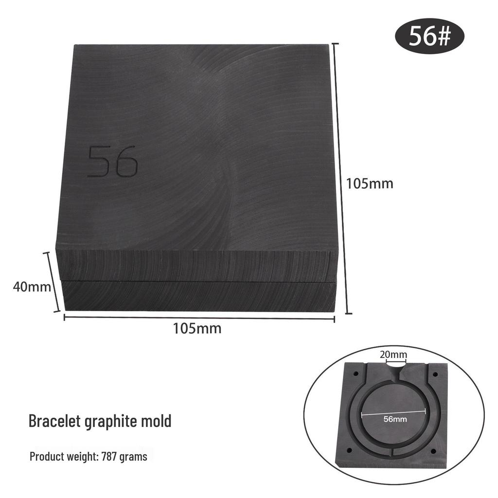Graphite Oil Groove Mold for Gold & Silver Bracelet Casting and Melting Jewelry Tools