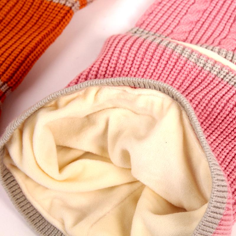 Kids Winter Hats Girls Boys Children Warm Caps Scarf Set Baby Bonnet Knitted Cute Hat