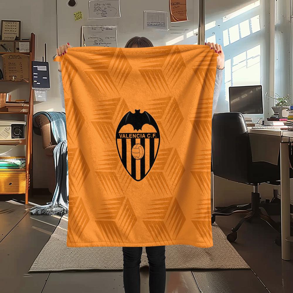 Valencia Club de Fútbol3 Flannel Blanket, High quality Comfortable for All Seasons, Home Decor, Warmth and Comfort