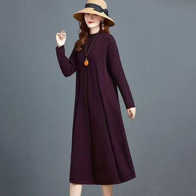 2026 Spring Plus Size Mid-Length Loose Slimming Mother's Dress